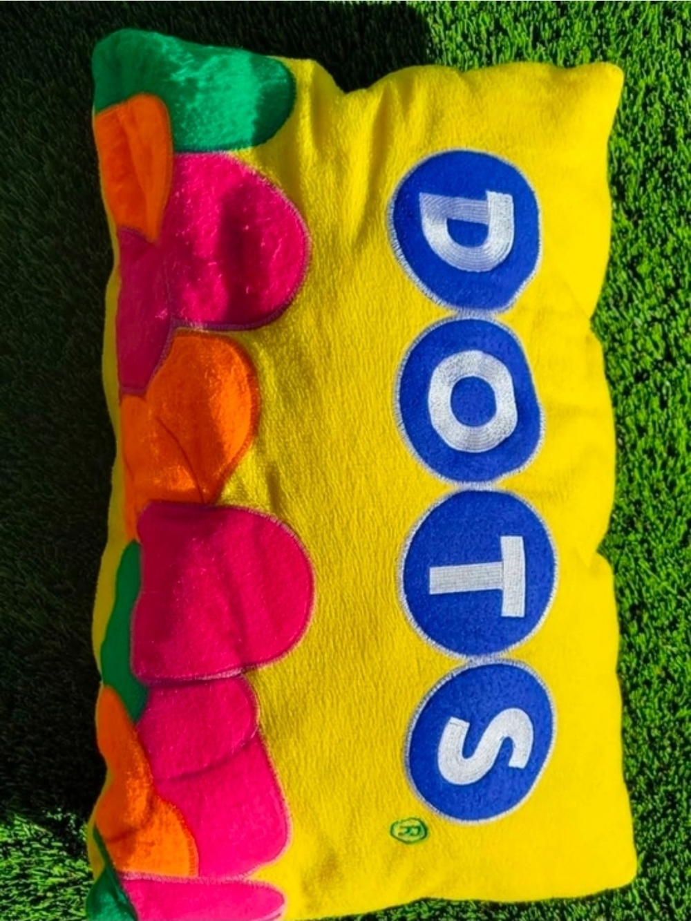 Dots Plush Pillow - Colorful Kids Toy Cushion (Candy)